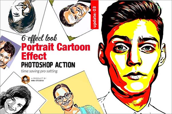 Portrait Cartoon Effect Action