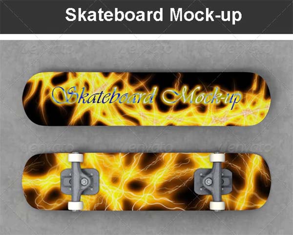 Print Skateboard Mockup