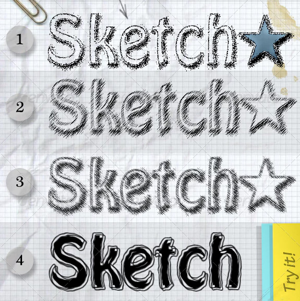 Sketch Photoshop Styles