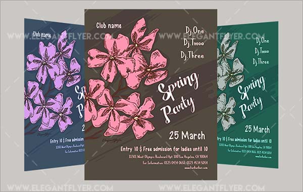 Spring Party Free Flyer PSD Template