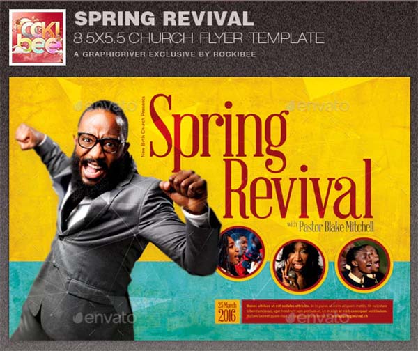 Spring Revival Church Flyer Template