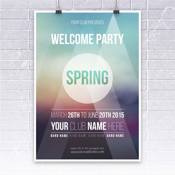 Spring Wellcome Party PSD Flyer Template