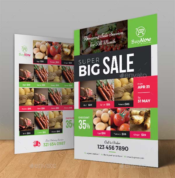 Supermarket Product Flyer Template