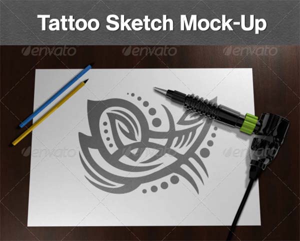 Tattoo Sketch Mock-Up