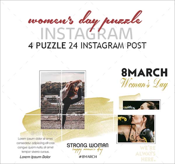 Women's Day Instagram Puzzle Template