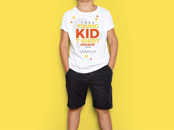 Young Free Kids T-Shirt Mockups