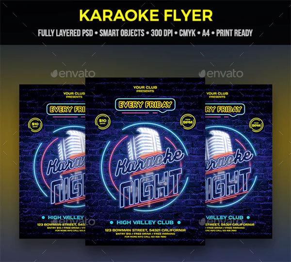 karaoke show Flyer Template