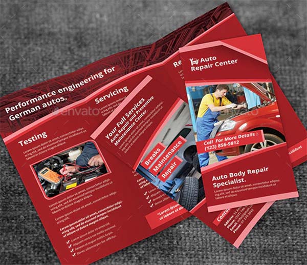 Auto Repair Service Trifold Brochure