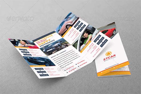 Automobile Tri-fold PSD Brochure Design