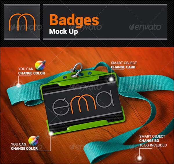 Badges PSD Mock-Up Design