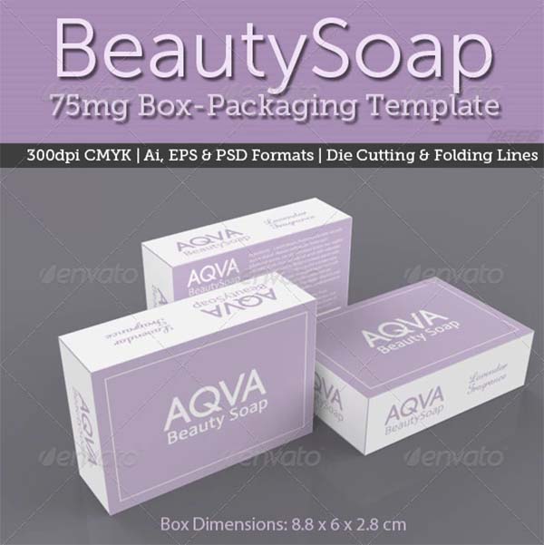 BeautySoap Box Packaging Template
