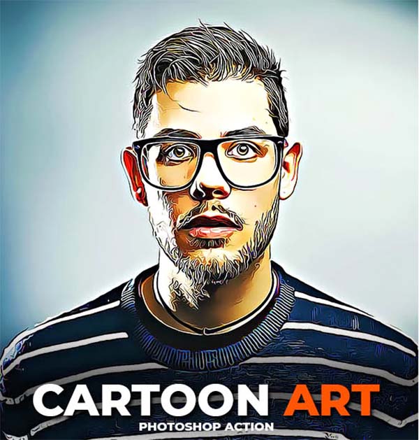 Cartoon Art PSD Actions File