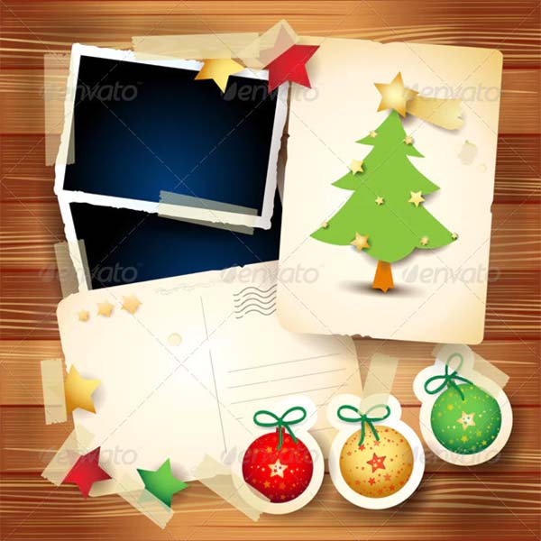 Christmas Card with Paper Elements