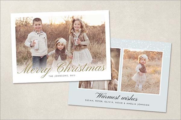 Christmas PSD Photo Card Template