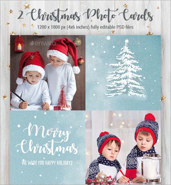 Christmas PSD Photo Cards Template