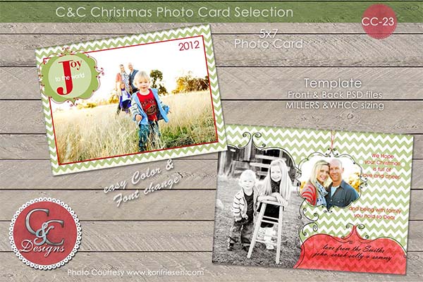 Christmas Photo Card PSD Design