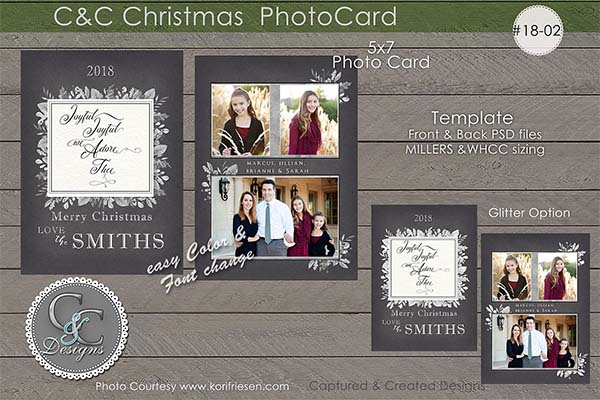 Christmas Photo Card PSD Format