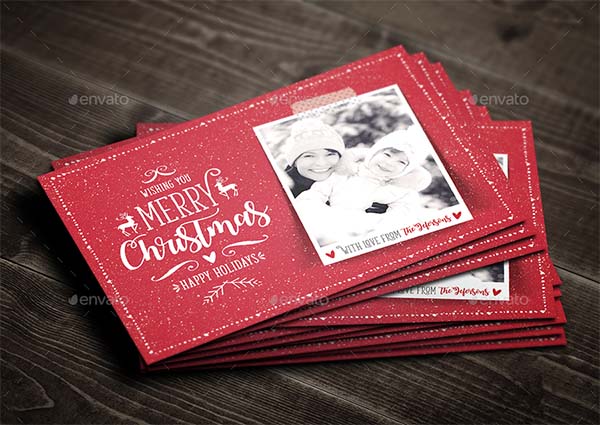 Christmas Editable Photo Card Template