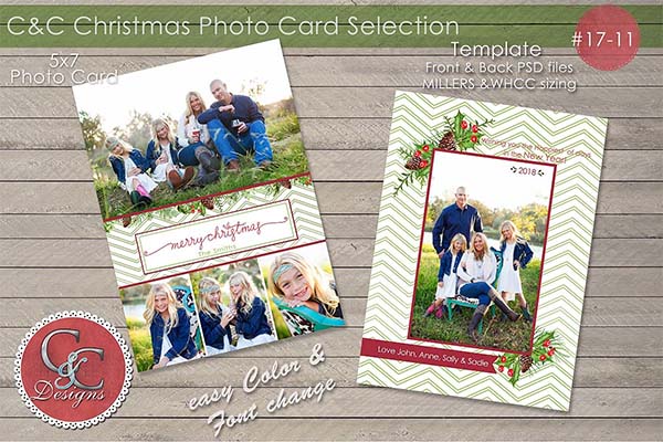 Christmas Photo PSD Card