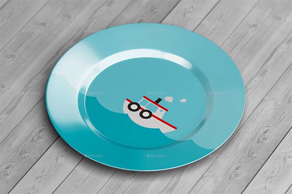 Circle Ceramic Plate Mockup