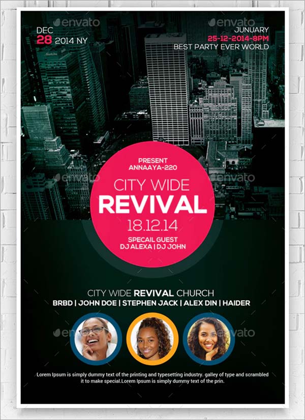 City Wide Revival Church Flyer