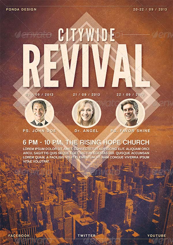 Citywide Revival Flyer and Poster Template