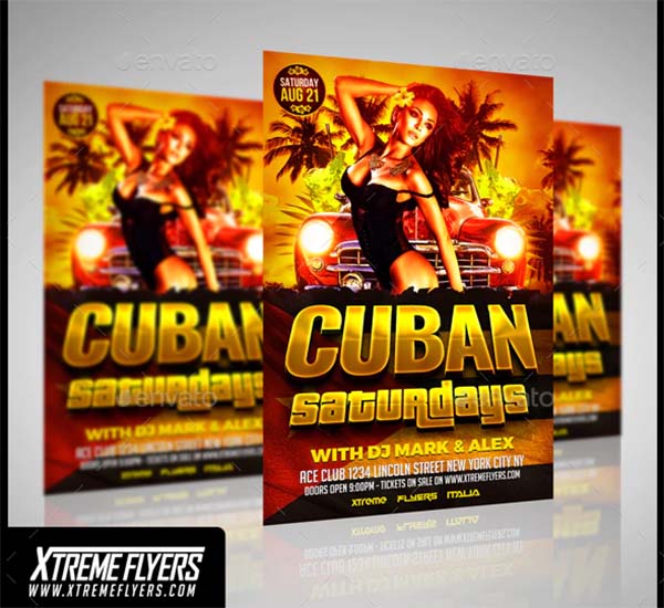 Cuban Latin Flyer Templates