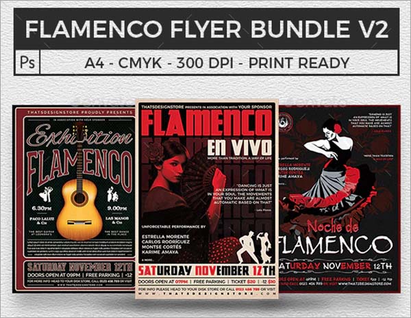 Flamenco Flyer PSD Bundle