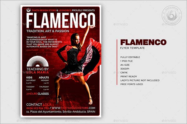 Flamenco Flyer Template Design