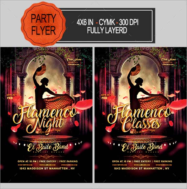 Flamenco Salsa Night Flyer
