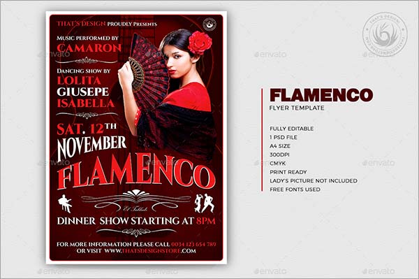 Flamenco Show Flyer Template