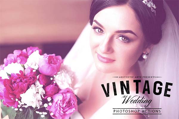 Free Aesthetic Vintage Wedding PS Action
