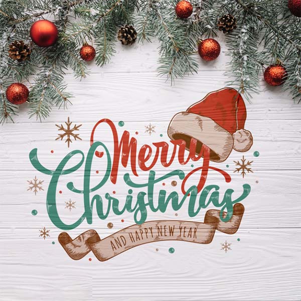 Free Wooden christmas Photo Card