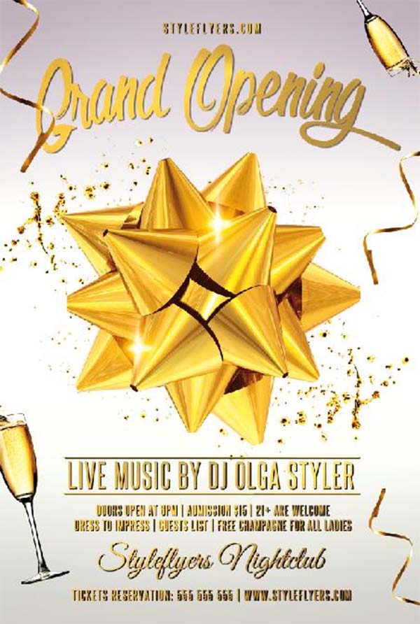 Grand Opening Flyer PSD Template