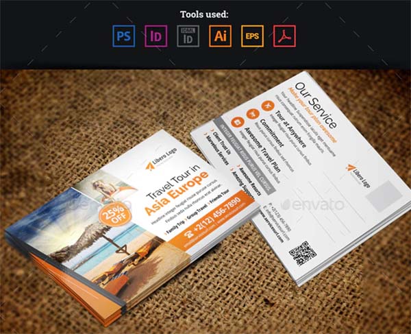 Holiday Travel Postcard Design