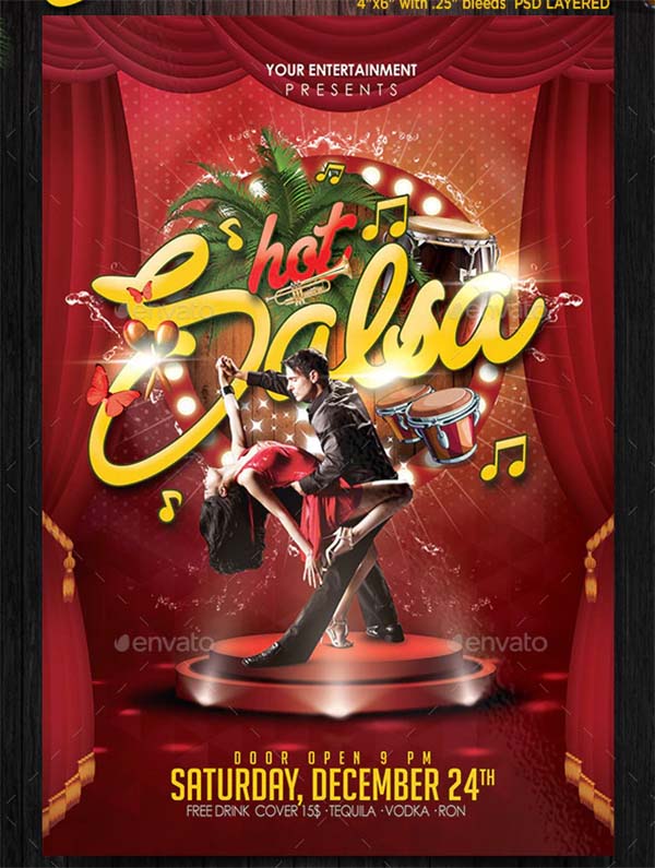 Hot Salsa Flyer Party Template