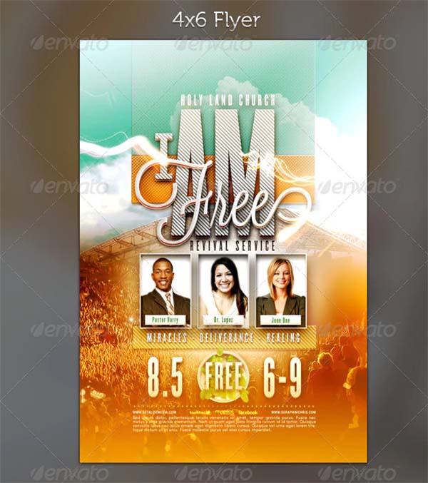 I Am Free Revival Flyer Template