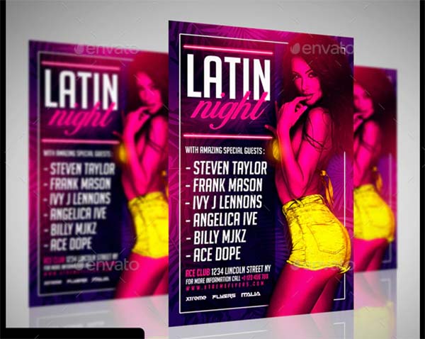 Latin Night Flyer Design