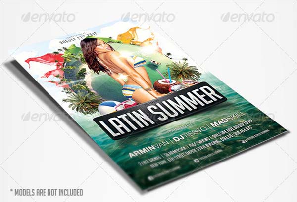 Latin Summer Party Flyer Template