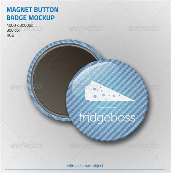 Magnet Button Badge Mockup