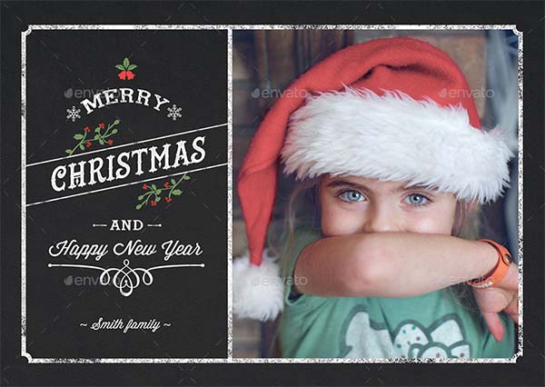 Marry Christmas Photo Card Template