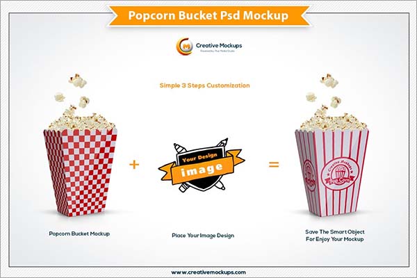 Popcorn Bucket Mockup Template