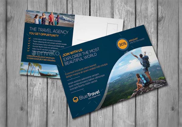 Print Travel Postcard Template