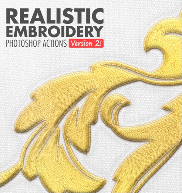 Realistic Embroidery Photoshop Actions