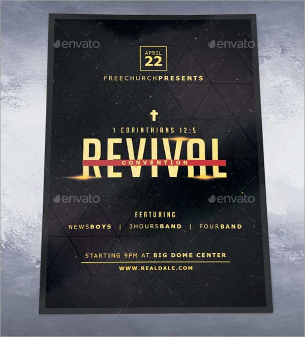 Revival Church Flyer PSD Template