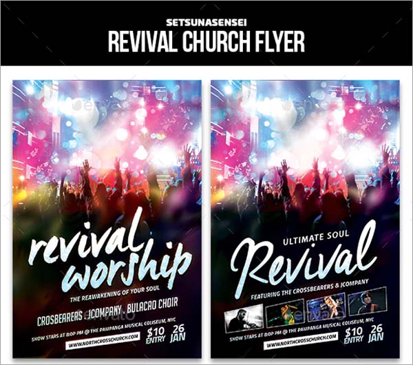 Revival PSD Church Flyer Template