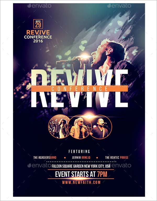 Revive Conference Church Flyer PSD Design