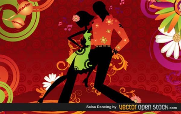 Salsa Dancing Free Vector Template