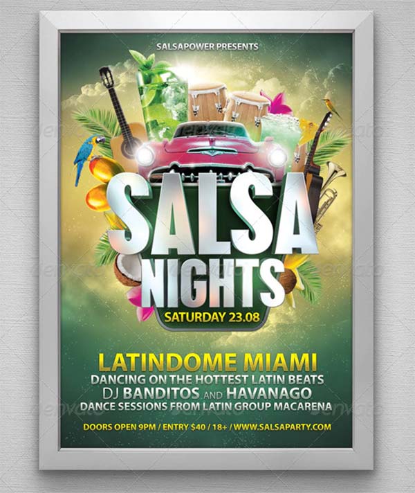Salsa Latin Nights Flyer Template