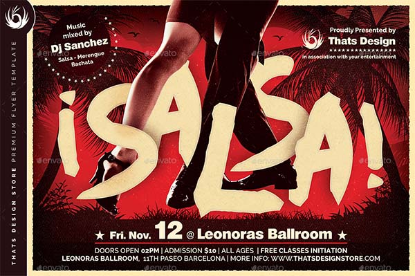 Salsa PSD Flyer Template